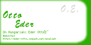 otto eder business card